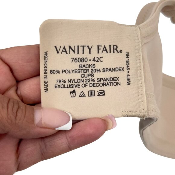 Vanity Fair Beauty Back Women Minimizer Underwire Bra Size 42C Nude - Picture 5 of 13